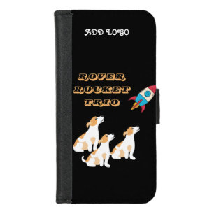 Funny Rocket Watching Dogs iPhone 8/7 Wallet Case