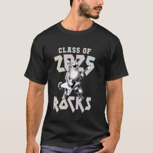Funny Rockstar CLASS OF 2025 ROCKS Graduated Signi T-Shirt