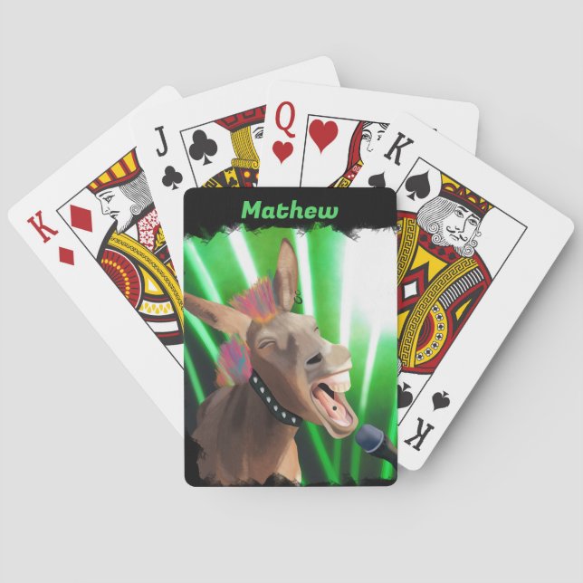 Funny Rockstar Donkey Poker Cards (Back)