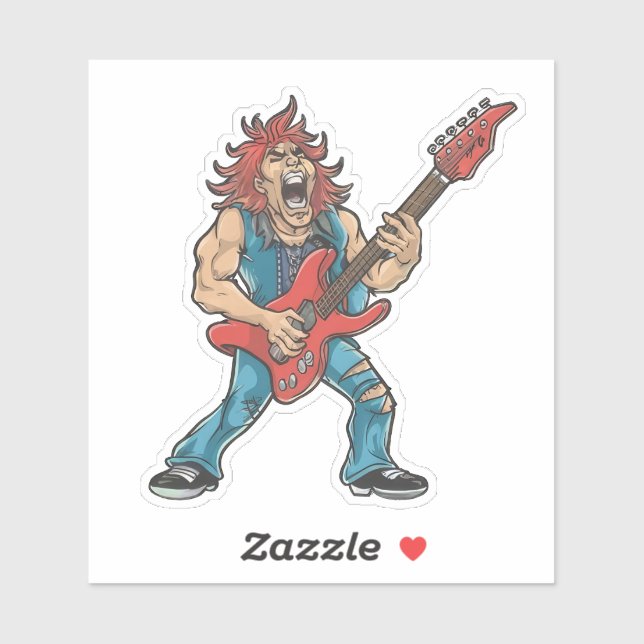 Funny Rockstar Sticker (Sheet)