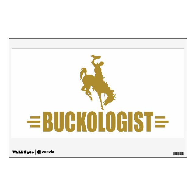 Funny Rodeo Bucking Bronco Wall Sticker (Front)