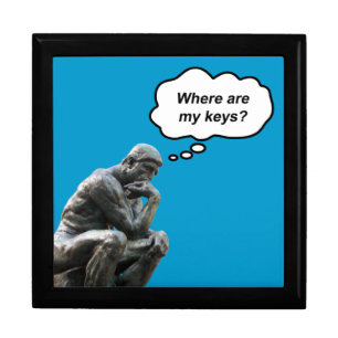 Funny Rodin's Thinker Statue - Where Are My Keys? Jewelry Box