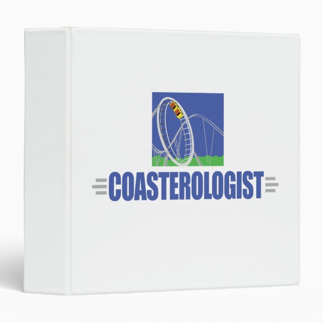 Funny Roller Coaster 3 Ring Binder (Front/Spine)