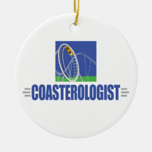 Funny Roller Coaster Ceramic Ornament