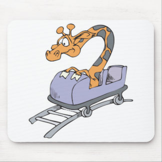 funny roller coaster giraffe mouse pad