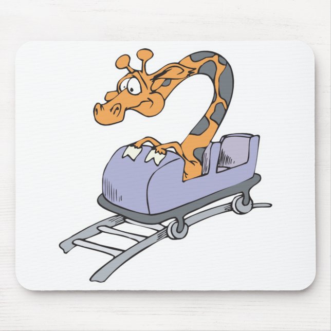 funny roller coaster giraffe mouse pad (Front)
