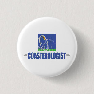Funny Roller Coaster Pinback Button
