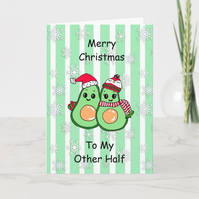Funny Romantic Christmas Card for Couples (Front)
