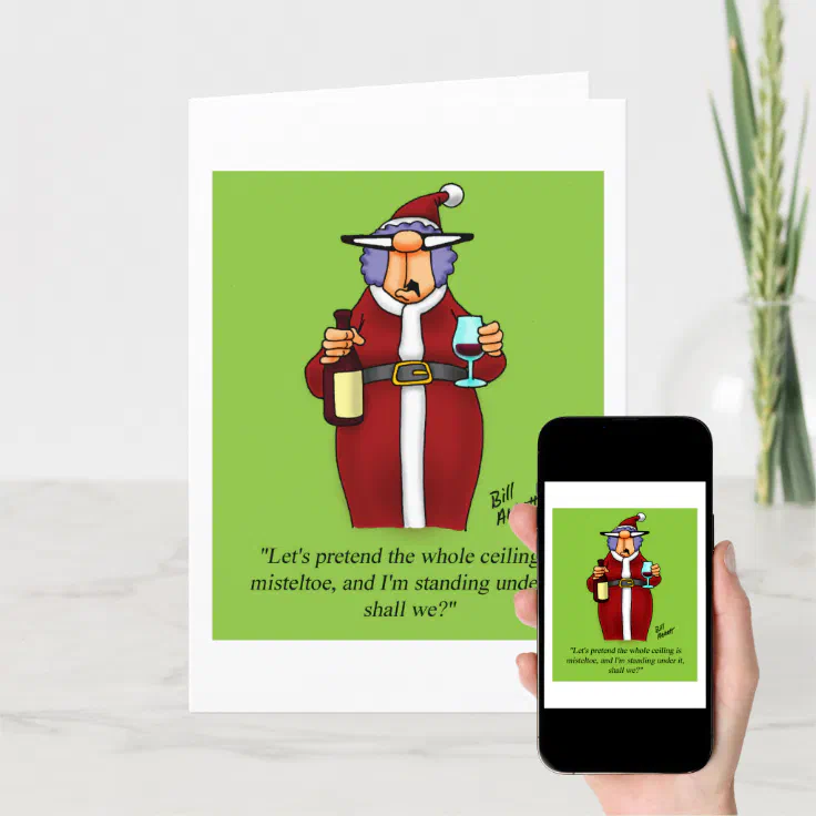 Funny Romantic Christmas Humor Greeting Card Zazzle