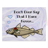 Funny Romantic Cod Anniversary, Valentine's Card (Front Horizontal)