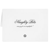 Funny Romantic Couple Card (Back Horizontal)