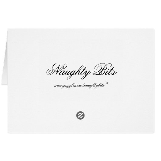 Funny Romantic Couple Card (Back Horizontal)