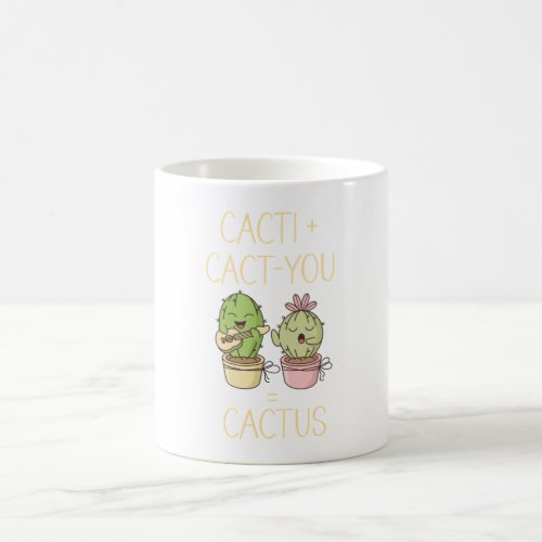 Funny Romantic Cute Cactus kawaii plants gift Coffee Mug