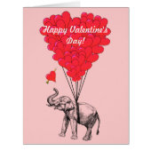 Funny romantic elephant valentines (Front)