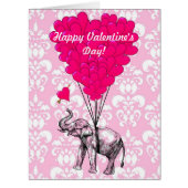Funny romantic elephant valentines (Front)