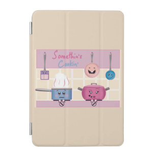 Funny Romantic Kitchen Scene with Cooking Utensils iPad Mini Cover