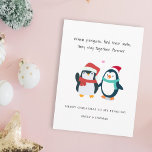 funny romantic penguin Christmas holidays love  Holiday Card<br><div class="desc">cute romantic love card for your boyfriend/girlfriend,  husband,  wife to express your love during the holiday season,  you are my penguin. Customize any name/text!</div>