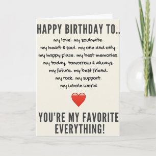 Funny Romantic Raunchy Sweetheart Birthday    Card