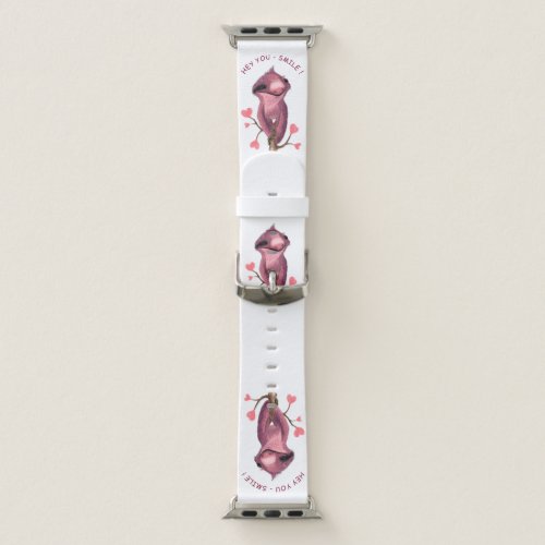 Funny Romantic Sloth Smile Cartoon Animal Drawing  Apple Watch Band