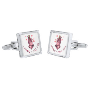 Funny Romantic Sloth Smile Cufflinks