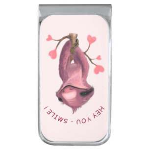 Funny Romantic Sloth Smile Finish Money Clip