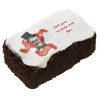 Funny romantic valentines day chocolate brownie