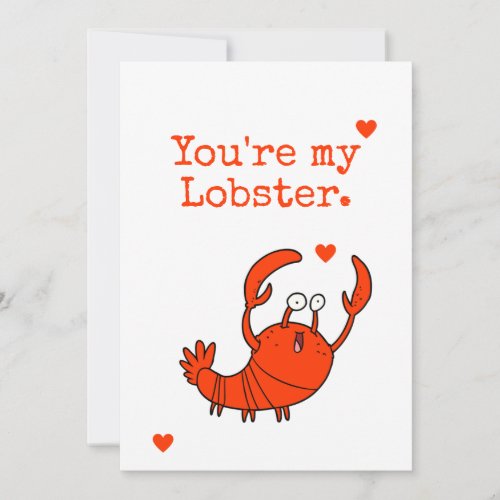 Funny Romatic Friends Youre my Lobster Valentine Invitation