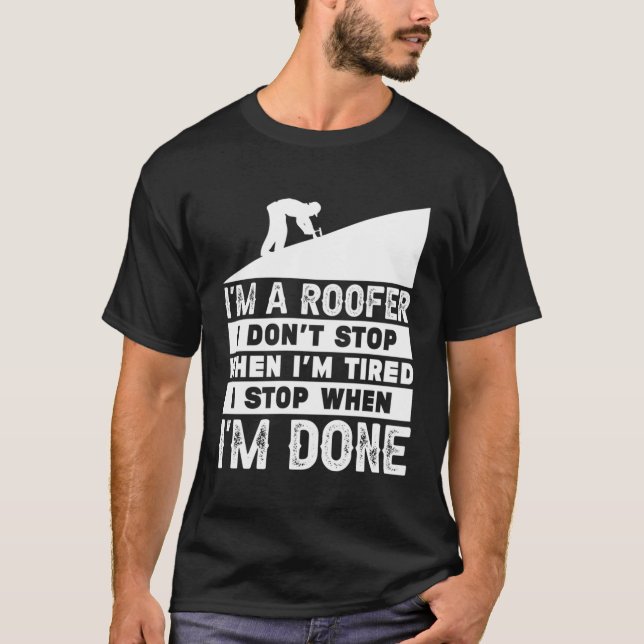 Funny Roofer Design Men Gift T-Shirt (Front)