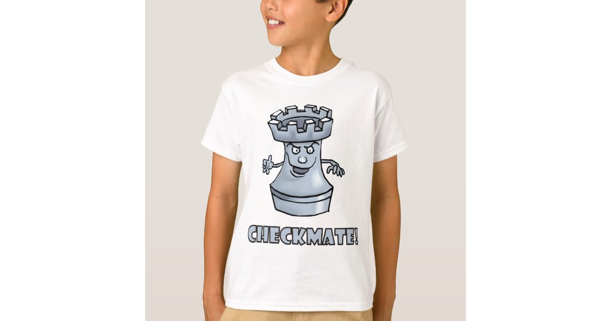 Funny rook chess piece (cartoon) checkmate! T-Shirt Zazzle