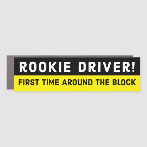 Funny Rookie Driver Student Driver Bumper Car Magnet