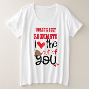 Funny ROOMMATE I love The POOP Out of You EMOJI Plus Size T-Shirt