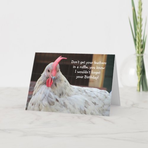 Funny Rooster Birthday Card