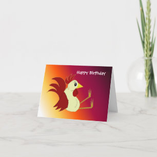 Funny Rooster Birthday Card