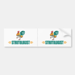 Funny Rooster Bumper Sticker