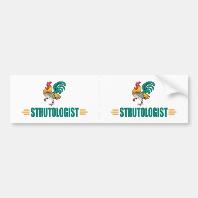 Funny Rooster Bumper Sticker (Front)
