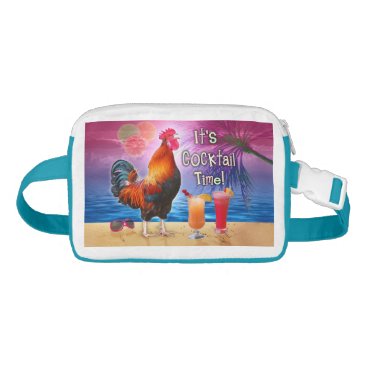Funny Rooster Chicken Cocktails Tropical Beach Sea Fanny Pack Funny Rooster Chicken Cocktails Tropical Beach Sea Fanny Pack