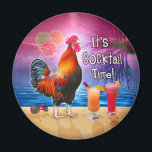 Funny Rooster Chicken Cocktails Tropical Beach Sea Magnet<br><div class="desc">The chicken in this humorous design knows what time it is - it's time to drink, of course, because it's COCKtail time! This silly tropical design is perfect for anyone who loves the sea and chickens and margaritas and paradise and endless summer. It shows a rooster crowing with a couple...</div>