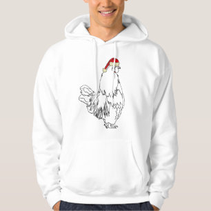Funny Rooster Christmas Hoodie