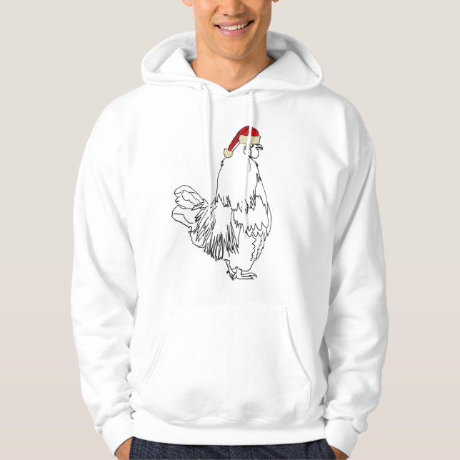Funny Rooster Christmas Hoodie (Front)