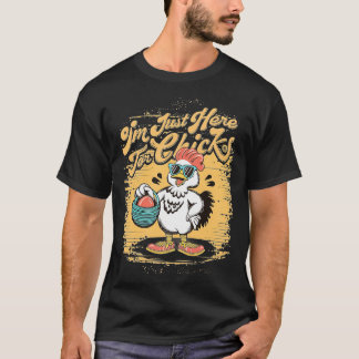 Funny Rooster Easter Egg Hunter Cool Chicken lover T-Shirt