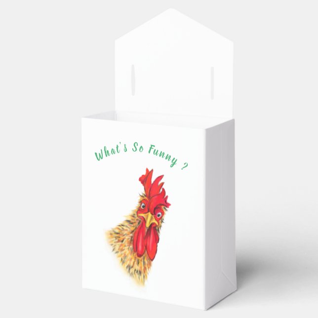 Funny Rooster Favor or Gift Boxes (Opened)