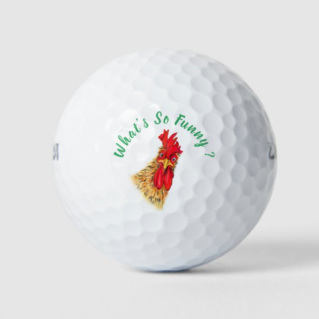 Funny Rooster Golf Balls (Front)
