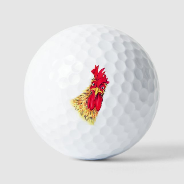 Funny Rooster Golf Balls (Front)
