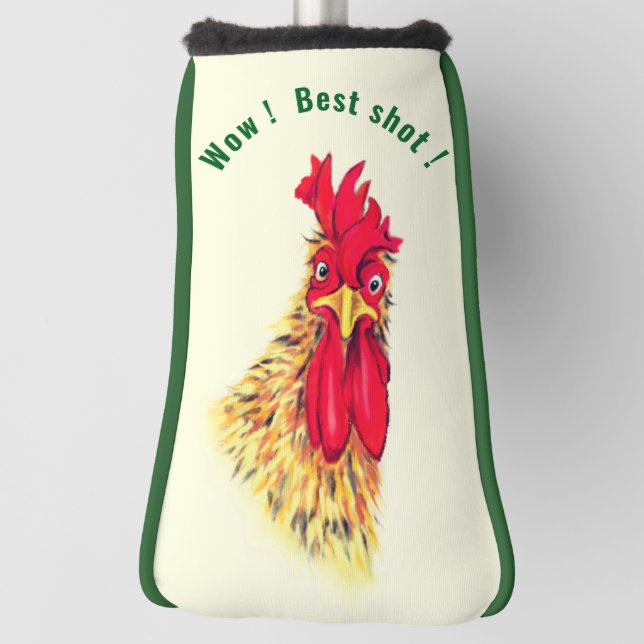 Funny Rooster Golf Head Cover - Customizable (Rotate 90)