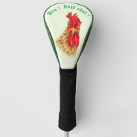 Funny Rooster Golf Head Cover Gift - Custom Text
