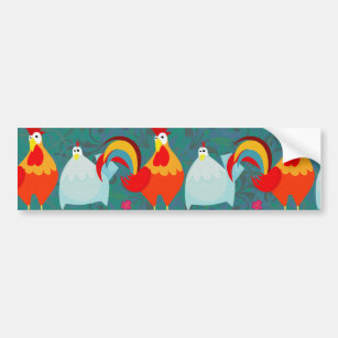 Funny Rooster Hen Funky Chicken Farm Animal Gifts Bumper Sticker