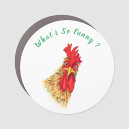 Funny Rooster Magnet - Custom Text