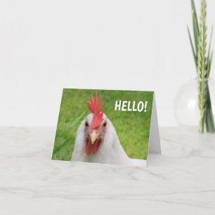 Funny Rooster Note Card