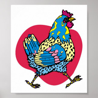 Funny Rooster Poster