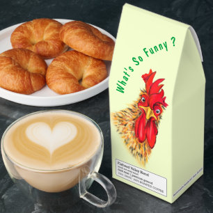 Funny Rooster Roasted Coffee Your Custom Text